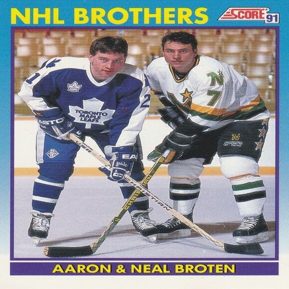 Aaron & Neal Broten Minnesota North Stars Hockey Card Collection - 6 Card Set - Picture 2 of 7